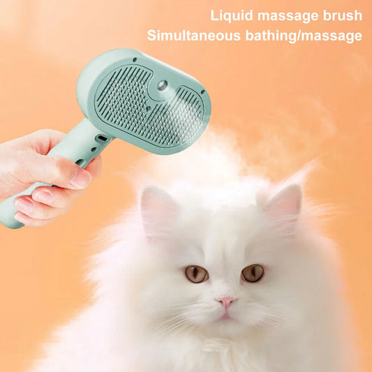 3-in-1 Pet Steam Grooming Brush