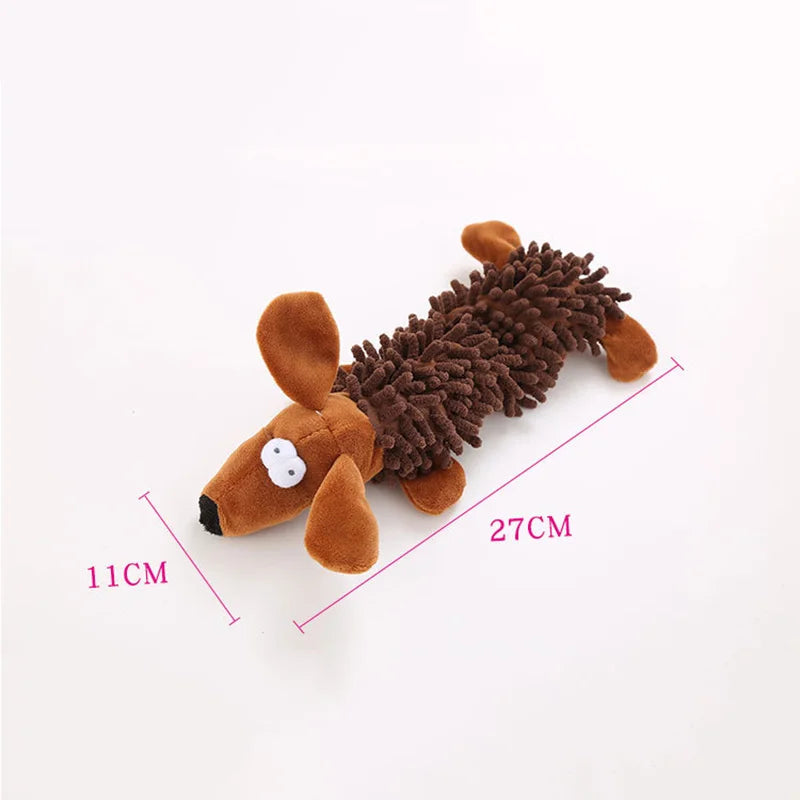 Animal Shape Plush Squeaky Chew Toy for Small Dogs