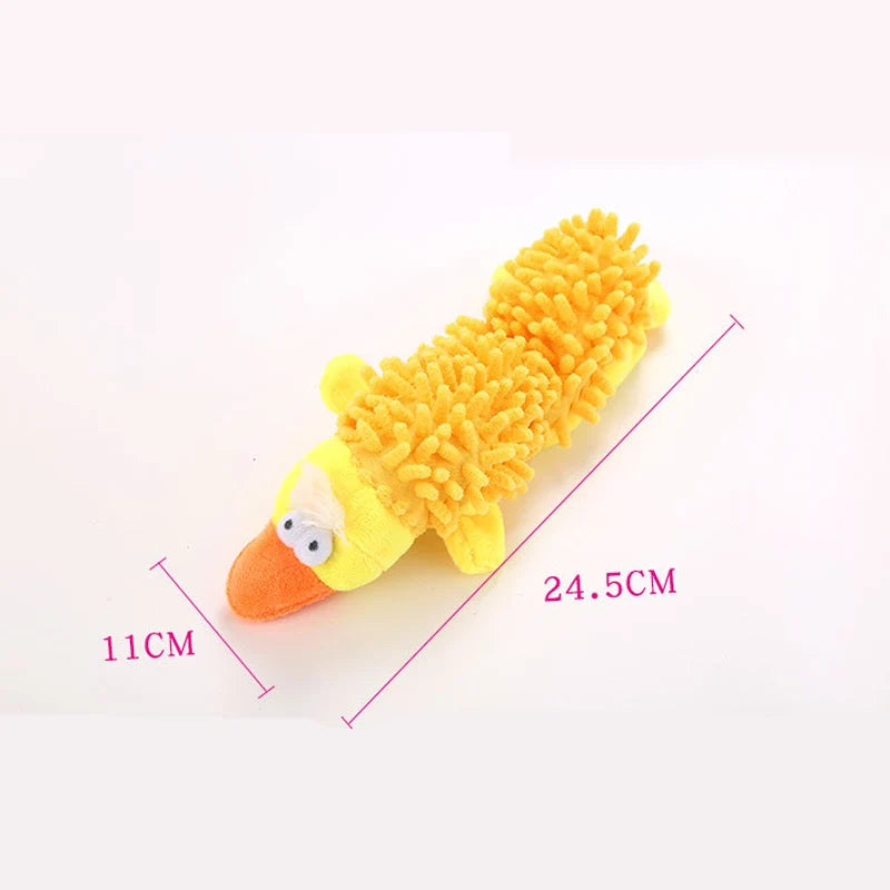 Animal Shape Plush Squeaky Chew Toy for Small Dogs