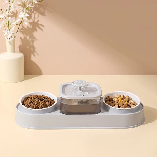 Automatic Pet Food & Water Double Bowl for Cats and Dogs