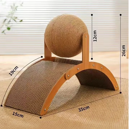 Wooden Sisal Cat Scratching Ball