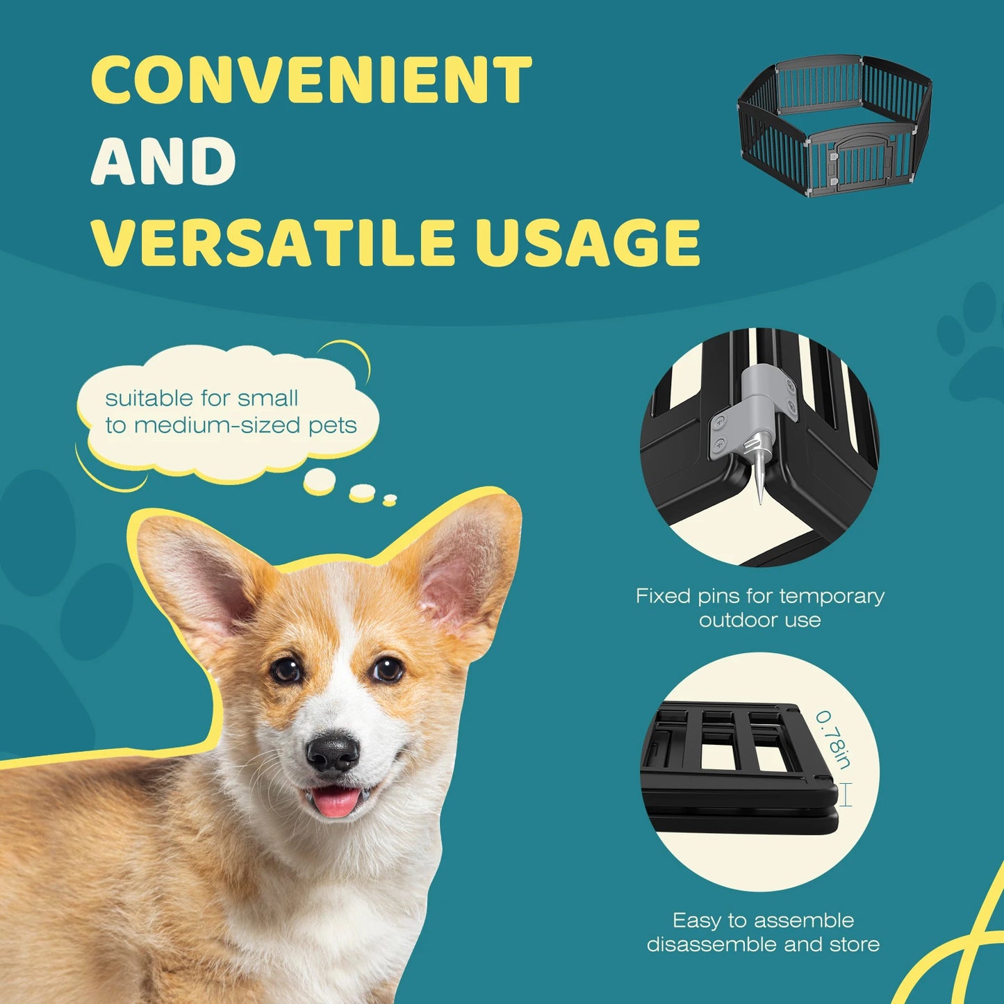 Portable Plastic Dog Playpen