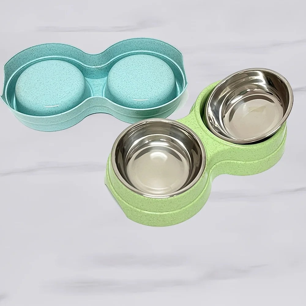 Stainless Steel Dual Pet Feeding Bowls