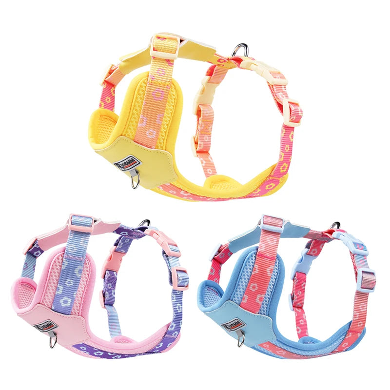 Adjustable Dog Harness Leash Set