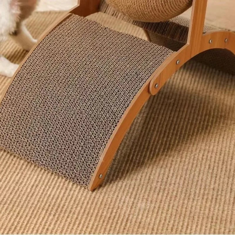 Wooden Sisal Cat Scratching Ball