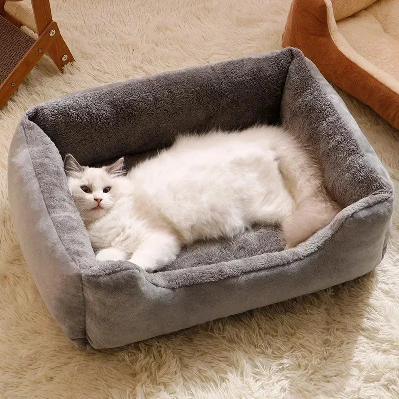 Soft Plush Cat Bed House for Cats and Small Dogs