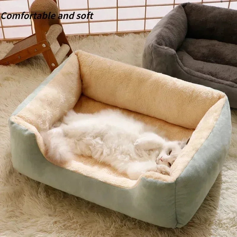 Soft Plush Cat Bed House for Cats and Small Dogs