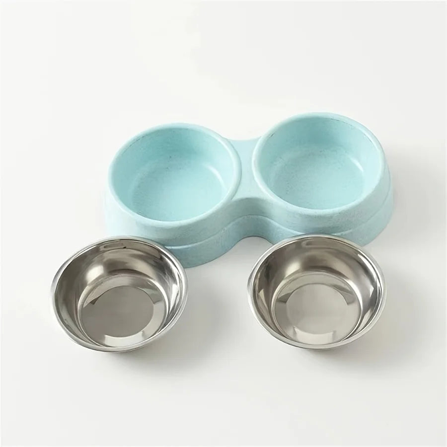 Stainless Steel Dual Pet Feeding Bowls