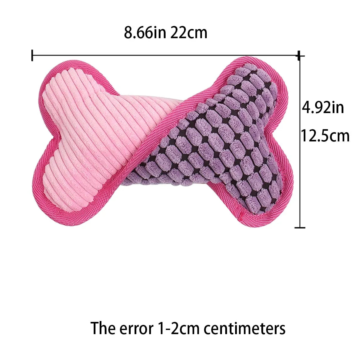 Plush Squeaky Bone Dog Toy for Small, Medium & Large Dogs