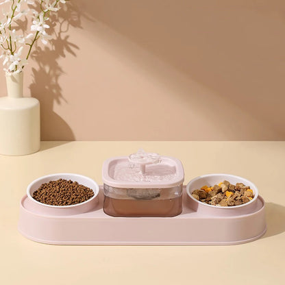 Automatic Pet Food & Water Double Bowl for Cats and Dogs