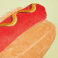 Hot Dog Plush Squeaky Chew Toy for Dogs