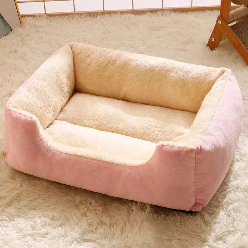Soft Plush Cat Bed House for Cats and Small Dogs