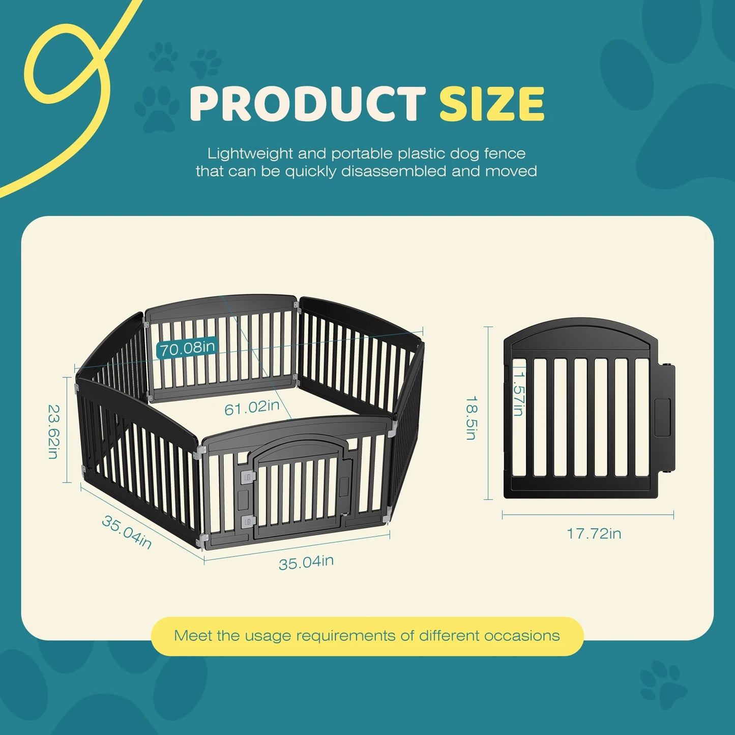 Portable Plastic Dog Playpen