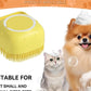 Pet Bathing & Massage Brush with Shampoo Dispenser for Dogs and Cats