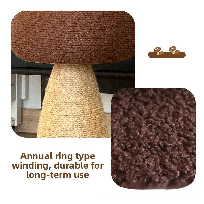 Mushroom Sisal Cat Scratching Post