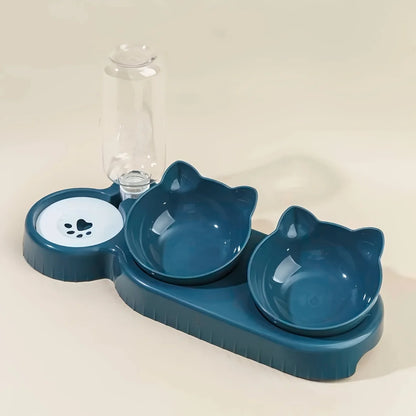 Pet Bowls With Water Feeder 3-in-1