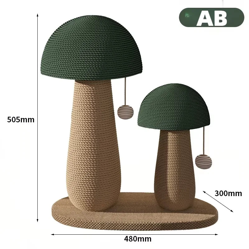 Mushroom Sisal Cat Scratching Post