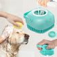 Pet Bathing & Massage Brush with Shampoo Dispenser for Dogs and Cats