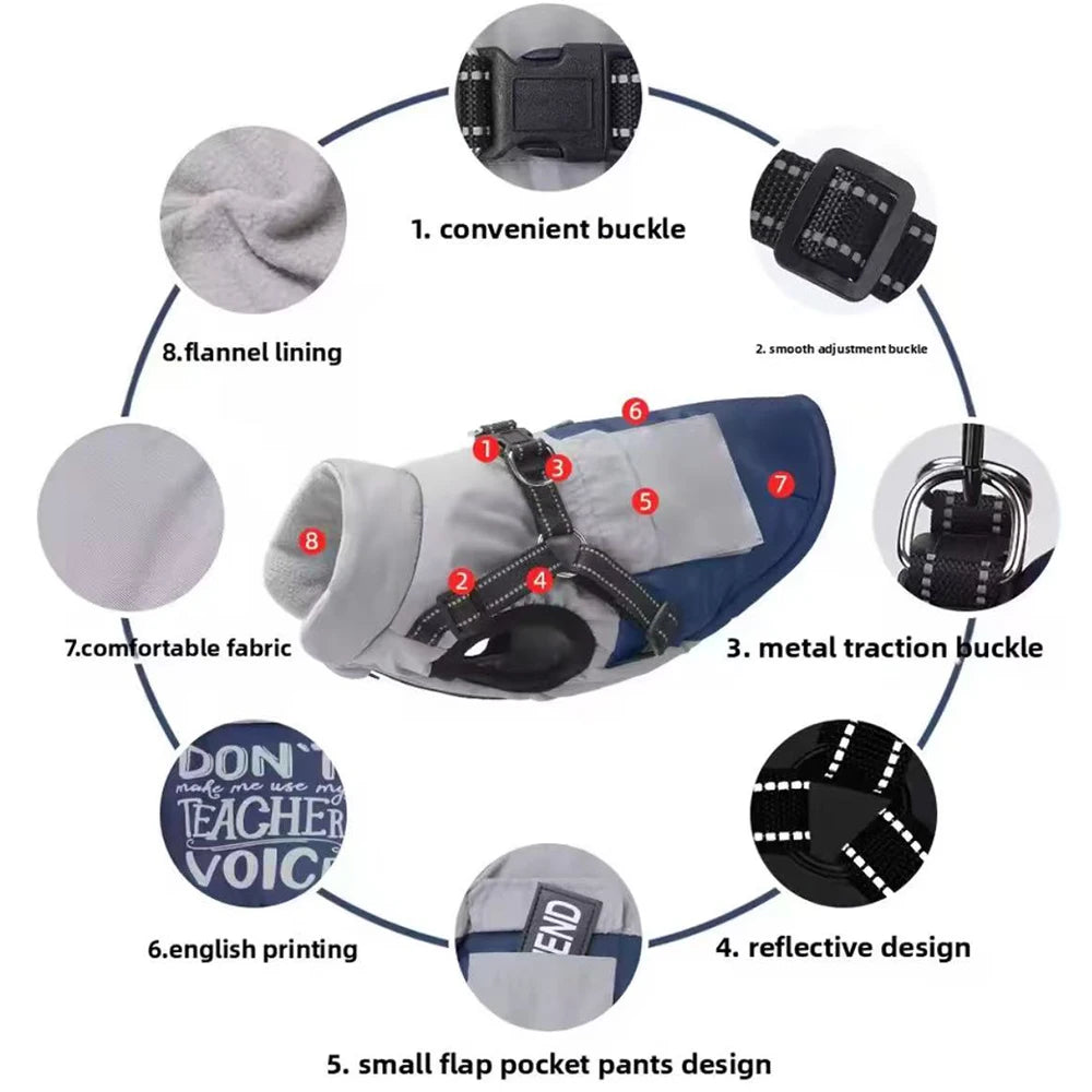 Winter Reflective Pet Vest Coat