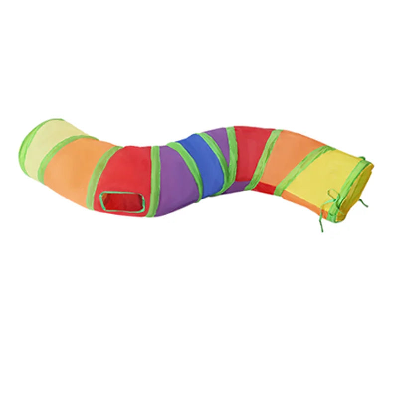 Foldable Rainbow Pet Tunnel Toy