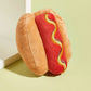 Hot Dog Plush Squeaky Chew Toy for Dogs