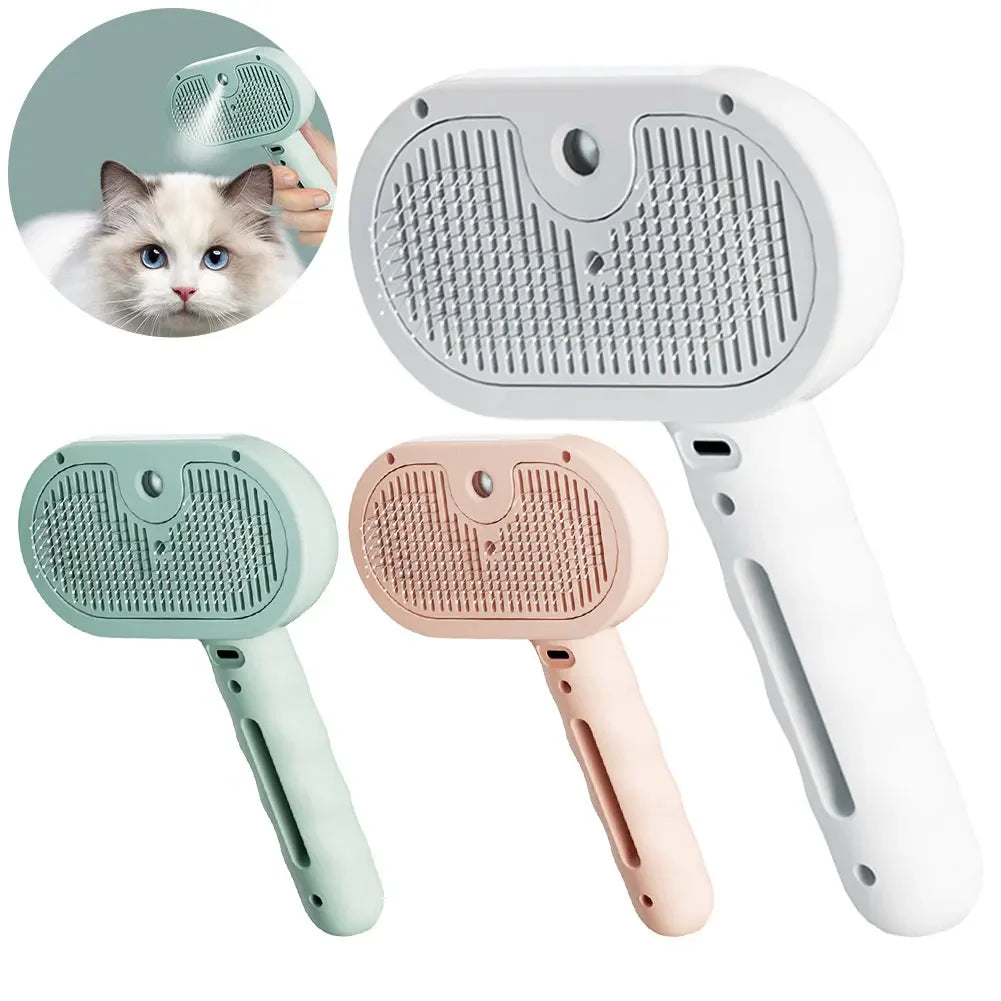 3-in-1 Pet Steam Grooming Brush